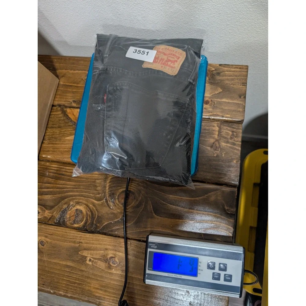 Levi 505 Regular Fit Straight Leg Jeans Black Size‎ 34x32